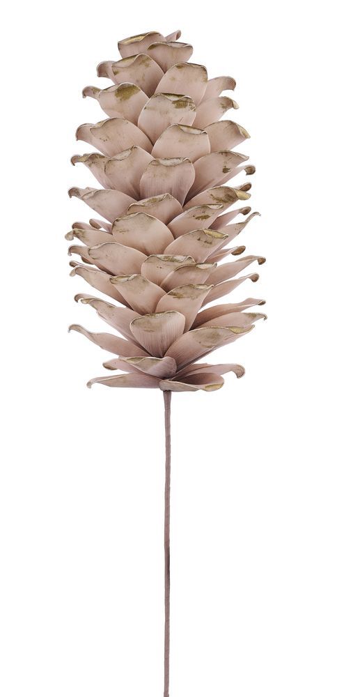XD330887 | 18"H x 5"Dia | Eva Pinecone Pick, 32"Oal | Brown/Gold