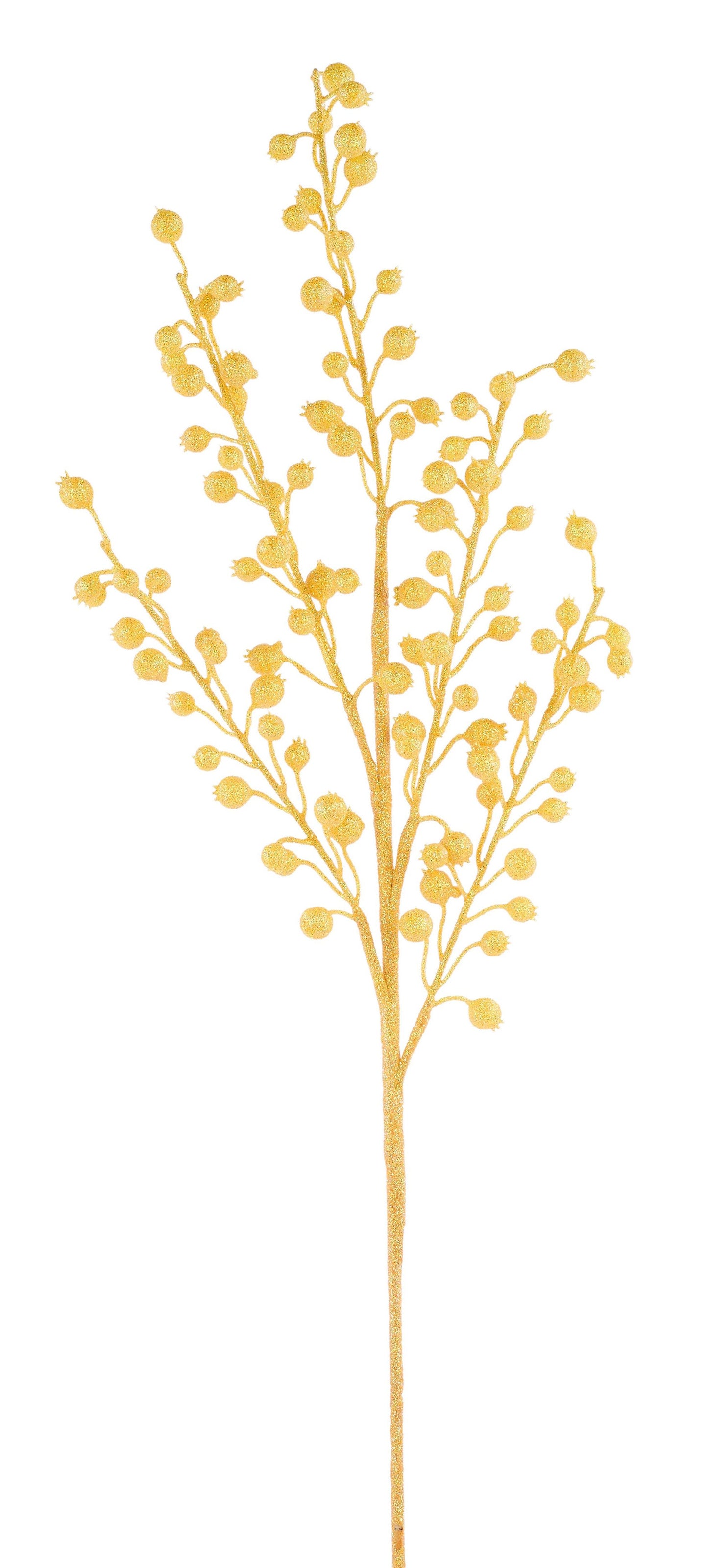 MN053029 | 31"L |  Iridescent Glitter Berry Spray |  Yellow - A&B Wholesale Market Inc