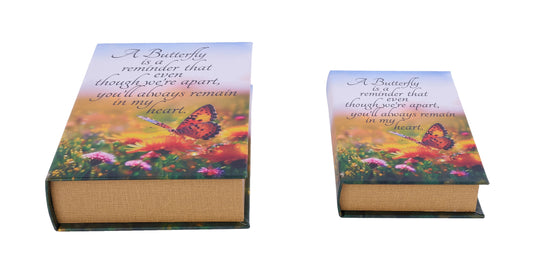 AW0281 | 9.5"H-11.75"H |  Butterfly Book Box |  2Pcs/Set