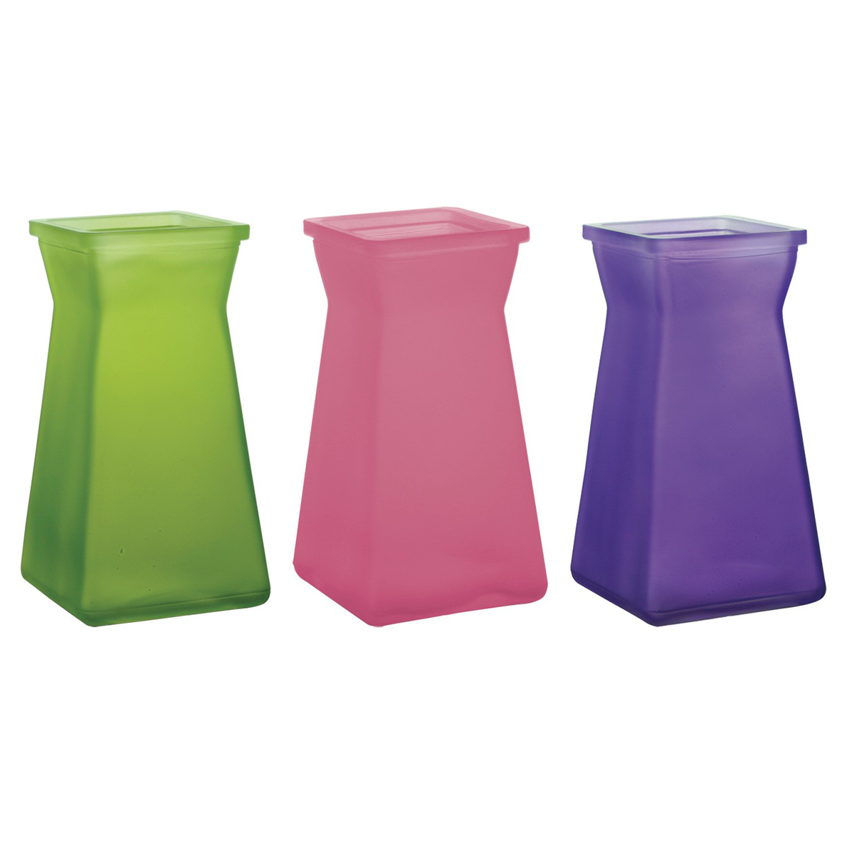 3098-12-295 | 8 1/4" | Gathered Square Vase | Breeze Asst. | 12pcs/Case