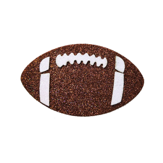 241500 | 3" x 4.5" | Glitter Foam Football | Brown/White | 3Pcs/Pkg