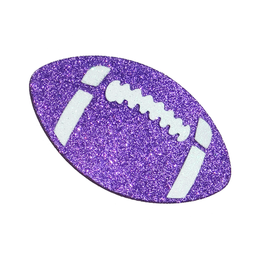 241564 | 3" x 4.5" | Glitter Foam Football | Purple | 1Pcs/Pkg