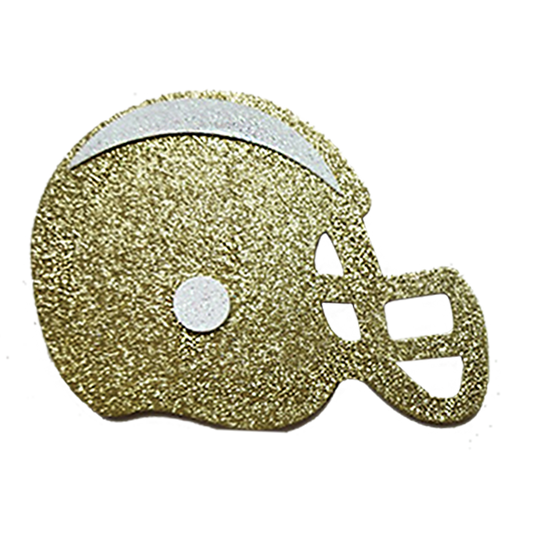 241547 | 5" x  6" | Glitter Foam Helmet | Gold | 1Pcs/Pkg