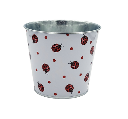 Ladybug Tin Pot Cover