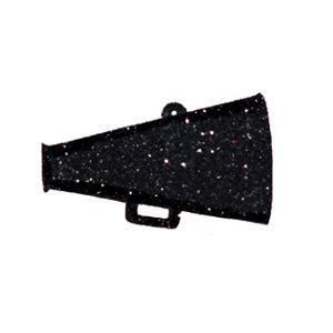 193300 Glitter Megaphone Black S12 - A&B Wholesale Market Inc