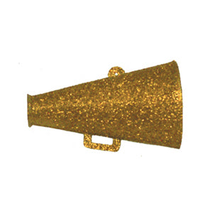 193360 Glitter Megaphone Gold - A&B Wholesale Market Inc