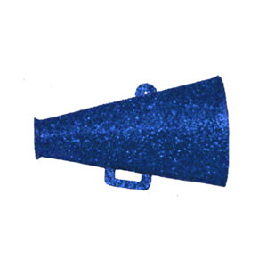 193340 Glitter Megaphone Royal Blue - A&B Wholesale Market Inc