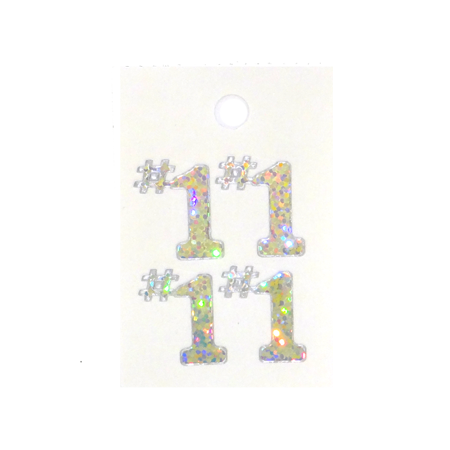 179080 Holographic Sticker Silver #1 - A&B Wholesale Market Inc