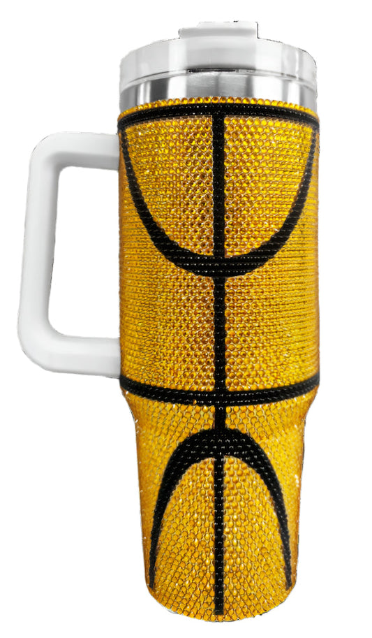 T642021 | 40OZ | BASKETBALL RHINESTONE TUMBLER
