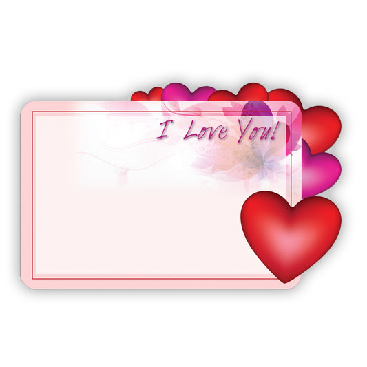 SP0427 | LOVE | "I Love You"- Red hearts die-cut | 50pk