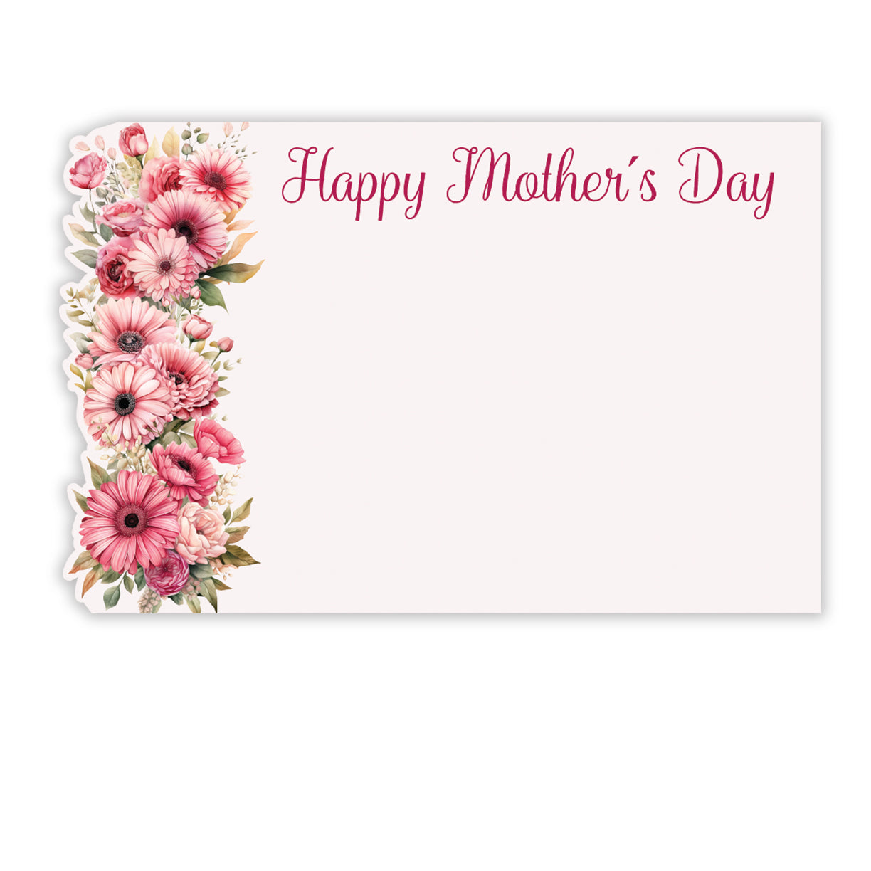 SP0739 | MOTHER'S DAY | "Happy Mother’s Day"- Pink Gerberas | 50Cards/Pkg