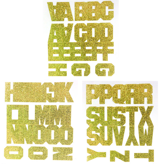 402000 | 1.5" | SOFT GOLD | GLITTER ALPHABET