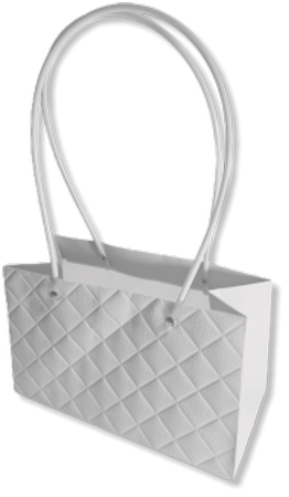 PB3012 | PRETTY BAG- DIAMOND PATTERN | WHITE | 12PCS/PKG