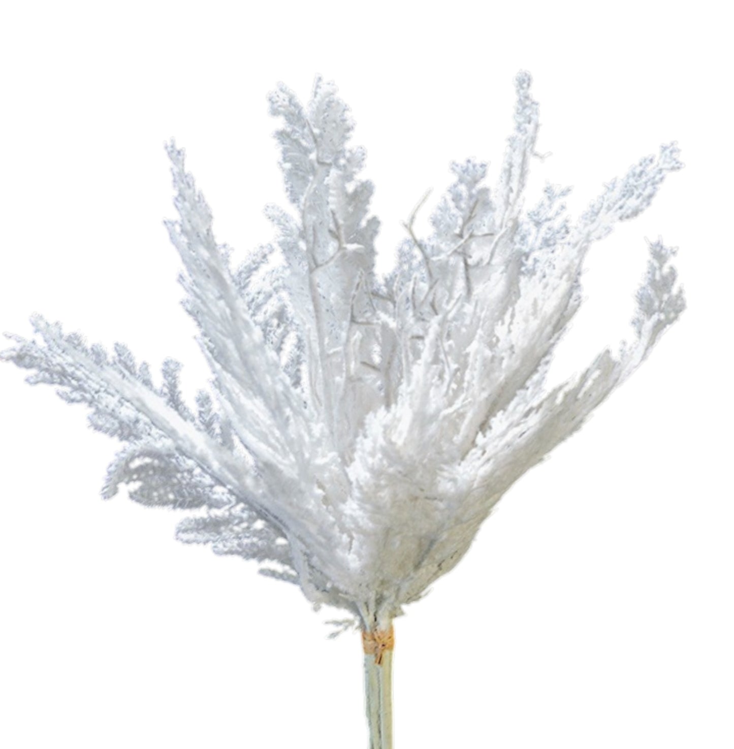 2825257WH | 19" | SNOWY CEDAR BUNDLE | FLOCKED WHITE