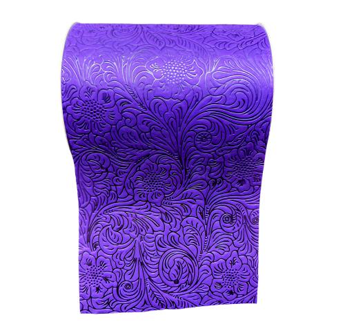 42466-06-11 PURPLE FLOWER EMBOSSED HOT CUT EDGE - A&B Wholesale Market Inc