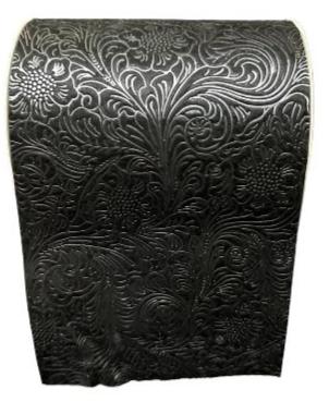 42466-06-21 BLACK FLOWER EMBOSSED HOT CUT EDGE - A&B Wholesale Market Inc