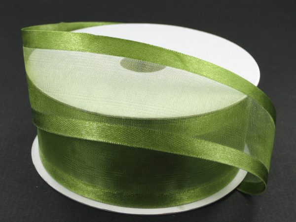 900809-08A MOSS SATIN EDGE SHEER 1.5"X100y - A&B Wholesale Market Inc