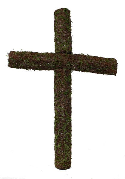 KG3213 36.5"H ANGEL VINE /MOSS KD CROSS - A&B Wholesale Market Inc