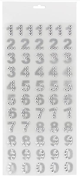 MD031726 1" Rhinestone Number Sticker Page - A&B Wholesale Market Inc