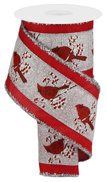 RG08796 RED/SILVER/WHITE 2-IN-1 CARDINAL/CROSS ROYAL 4"X10YD - A&B Wholesale Market Inc